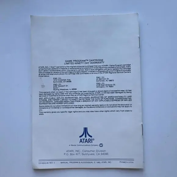 Video Pinball Atari Video Computer System Game Program - Picture 9 of 9